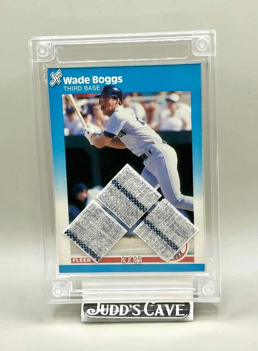 🚨 Jersey Fusion GAME-USED Triple Jersey 1987 Fleer Wade Boggs Red Sox 2/25 ⚾️